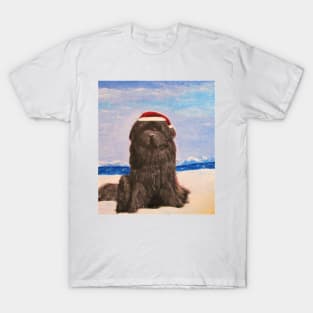 Christmas Newfoundlland Dog T-Shirt